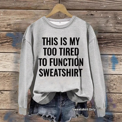 Slogan pattern printed round neck sweatshirt