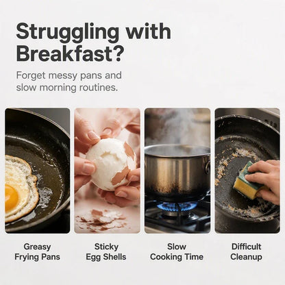 🥳2026 HOT SALE🥳Microwave Egg Poacher——Dual‑cavity, non‑stick & easy clean. Healthier than frying.